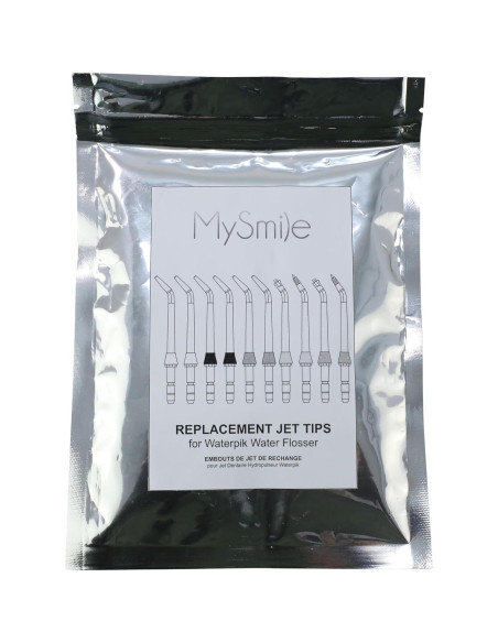 Juego de 10 Puntas de Repuesto MySmile para Irrigador Oral
