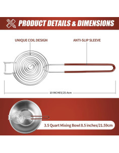 Separador de Huevos SOLEADER - Acero Inoxidable - 25.5 cm 2