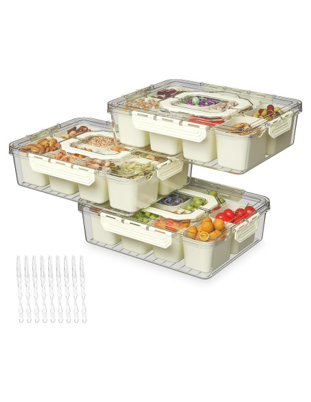 Bandeja de Servicio Dividida REBECAT 8 Compartimentos Beige Bandeja de Servicio Dividida REBECAT 8 Compartimentos Beige