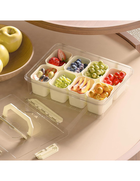 Bandeja de Servicio Dividida REBECAT 8 Compartimentos Beige Bandeja de Servicio Dividida REBECAT 8 Compartimentos Beige