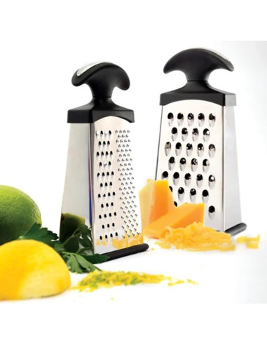 Rallador Delgado Norpro con 3 Superficies de Acero Inoxidable