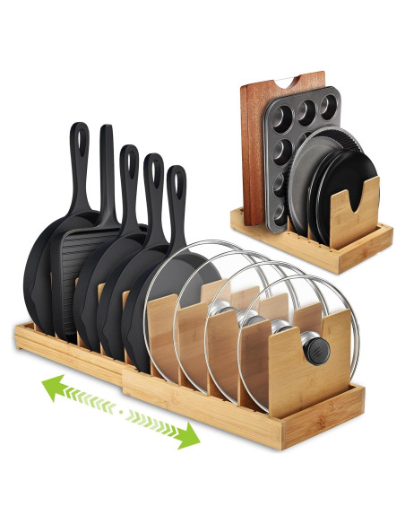 Organizador de Ollas y Sartenes ITDYB de Bambú Expandible
