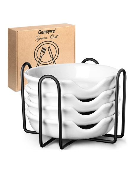 Set de 4 Soportes de Cuchara Cerámica Gencywe 12.2 cm