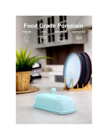 Plato de Mantequilla Nucookery Cerámica con Tapa Antideslizante