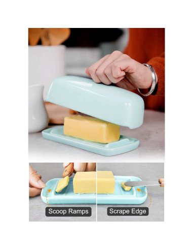 Plato de Mantequilla Nucookery Cerámica con Tapa Antideslizante