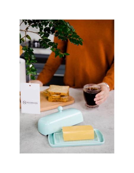 Plato de Mantequilla Nucookery Cerámica con Tapa Antideslizante