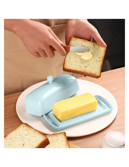 Plato de Mantequilla Nucookery Cerámica con Tapa Antideslizante