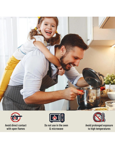 Paquete de 4 fundas de silicona Dazzhues para mangos de sartenes