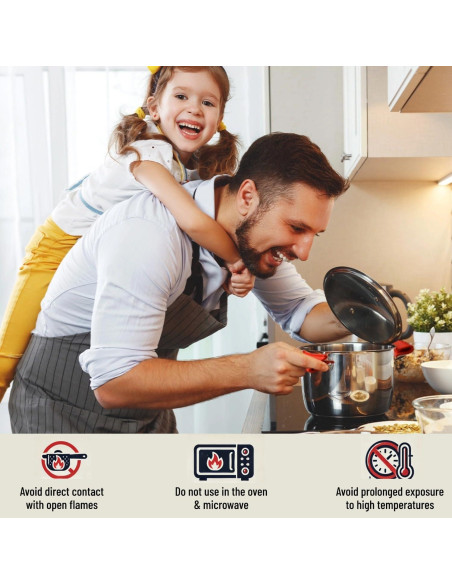 Paquete de 4 fundas de silicona Dazzhues para mangos de sartenes