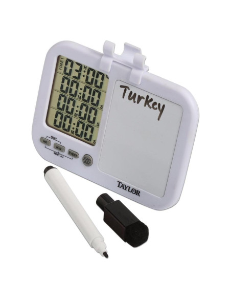 Temporizador Digital Taylor 5849 con Pizarra Blanca 4 Eventos