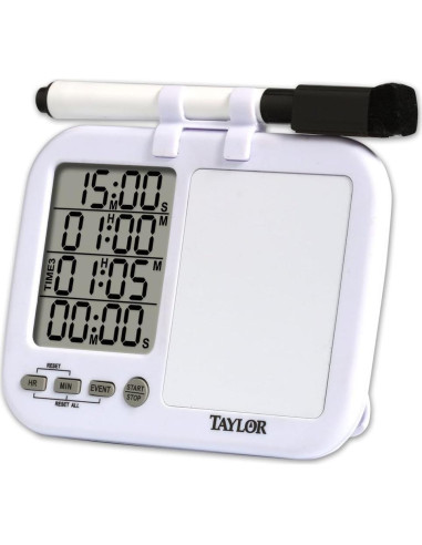Temporizador Digital Taylor 5849 con Pizarra Blanca 4 Eventos