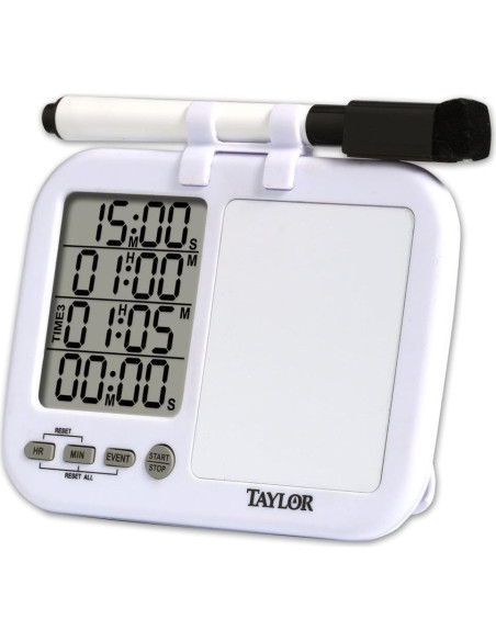 Temporizador Digital Taylor 5849 con Pizarra Blanca 4 Eventos