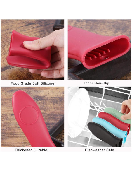 Cubierta de Mango de Silicona OYSIR - 4 Piezas Resistentes al Calor