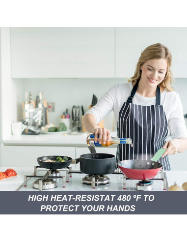 Cubierta de Mango de Silicona OYSIR - 4 Piezas Resistentes al Calor