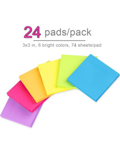 Notas Adhesivas Vanpad 3x3" Coloridas Paquete de 24 Pads 2