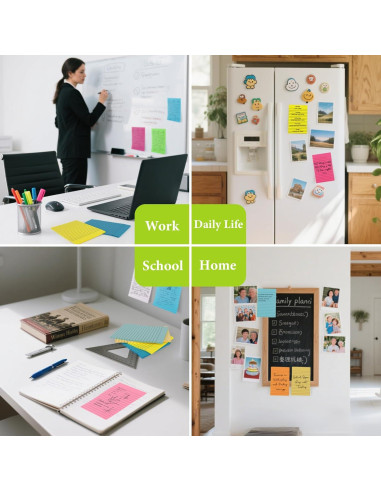 Paquete de 12 Notas Adhesivas Rayadas NESCCI 10x15 cm