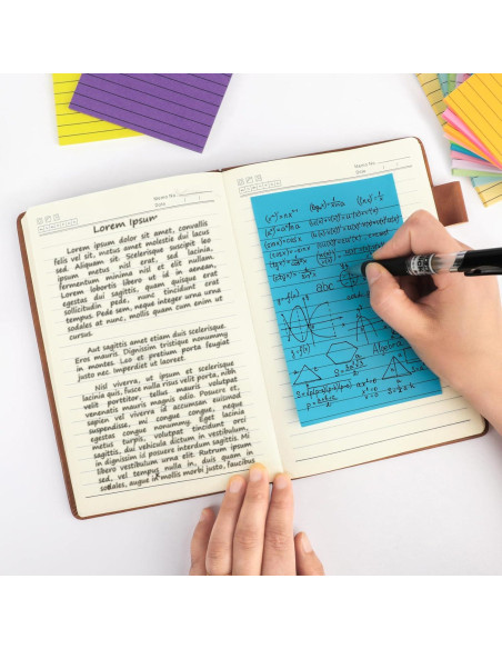 Paquete de 12 Notas Adhesivas Rayadas NESCCI 10x15 cm