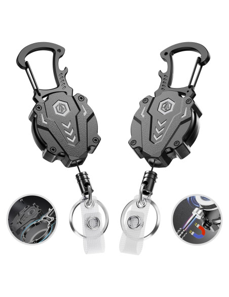 Llavero Retráctil Autonomier 2 Pack, 31" Dyneema, 25oz