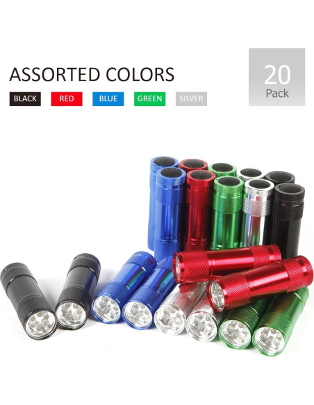 Set de 20 Lámparas de Mano LED FASTPRO 6 LEDs Aluminio Set de 20 Lámparas de Mano LED FASTPRO 6 LEDs Aluminio