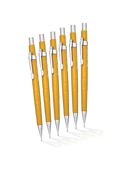 Lápiz de Dibujo Automático Pentel P290C 0.9mm Amarillo 6 Unidades Lápiz de Dibujo Automático Pentel P290C 0.9mm Amarillo 6 Unidades
