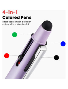 Bolígrafo Multicolor Sooetz 4 en 1 Retráctil Metal 1.0mm 2