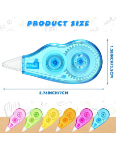 Chivao 100 Cintas Correctoras Multicolores 4m Oficina Escuela 2