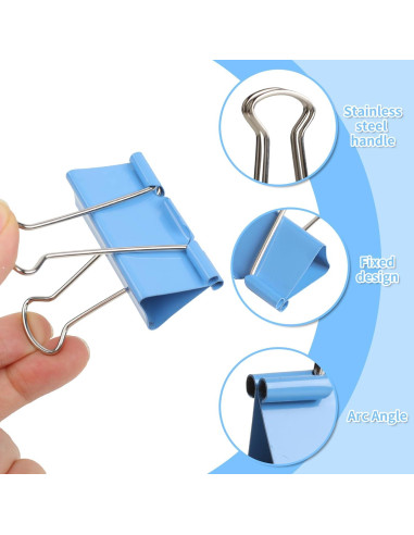 Clips de Carpeta Joyberg 125 Pcs Colores Mixtos 6 Tamaños