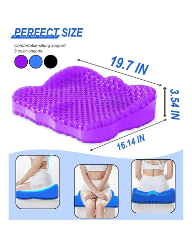 Cojín de Gel Airllantry XL 50x43cm para Alivio de Espalda