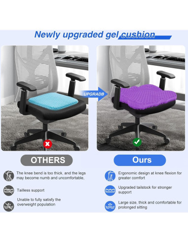 Cojín de Gel Airllantry XL 50x43cm para Alivio de Espalda