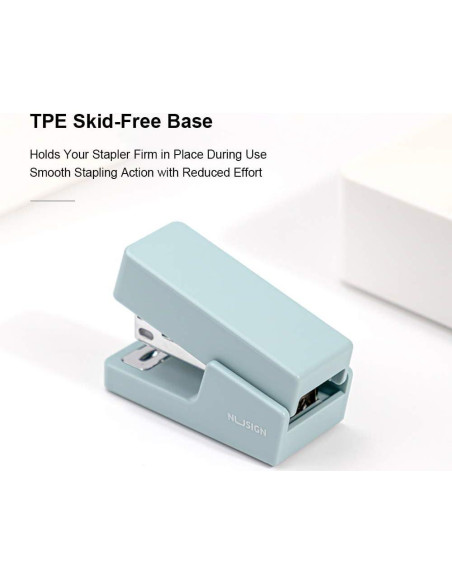 Mini Grapadora Leven Azul 20 Hojas con 640 Grapas