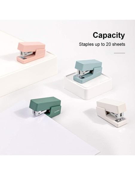 Mini Grapadora Leven Azul 20 Hojas con 640 Grapas