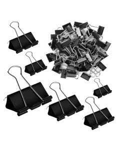 Clips de Encuadernación KAKAMINA 300 Piezas Tamaños Variados