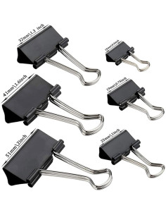 Clips de Encuadernación KAKAMINA 300 Piezas Tamaños Variados 2