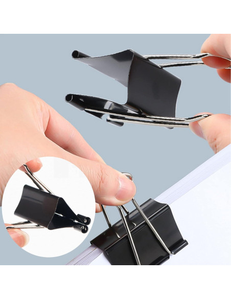 Clips de Encuadernación KAKAMINA 300 Piezas Tamaños Variados