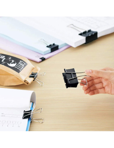 Clips de Encuadernación COLOGO 200 Unidades Variados 6 Tamaños
