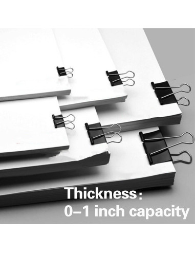 Clips de Encuadernación KAKAMINA 300 Piezas Tamaños Variados