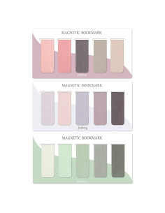 15 Marcadores de Página Magnéticos Joyberg - Misty, Ocean, Emerald
