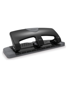 Perforadora de 3 Agujeros Swingline SmartTouch 20 Hojas Metal Negro