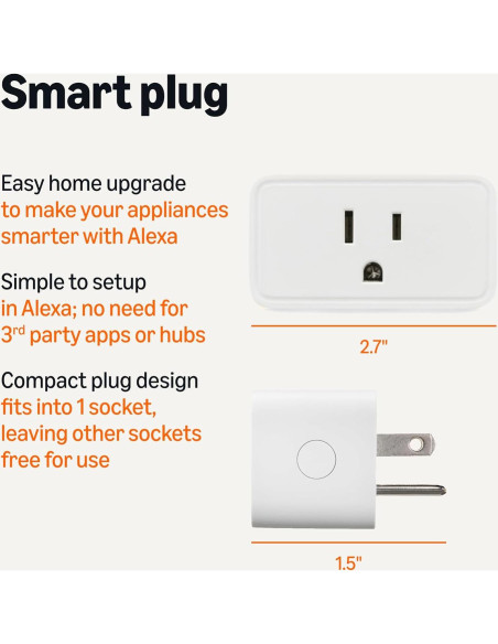Enchufe Inteligente Amazon Basics, Control por Voz, 4 Unidades