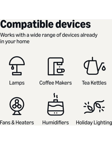 Enchufe Inteligente Amazon Basics, Control por Voz, 4 Unidades