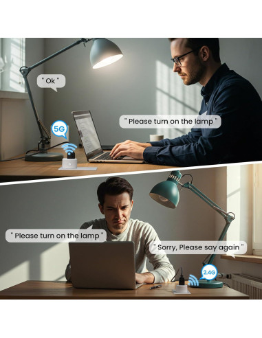 Enchufe Inteligente GHome 15A Wi-Fi Doble Banda Control Remoto