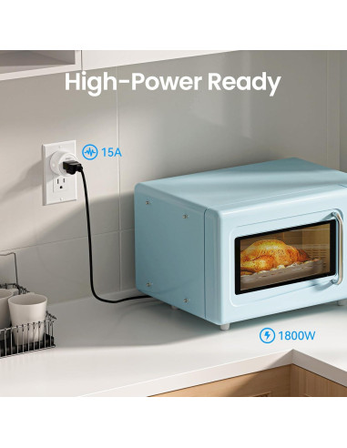 Enchufe Inteligente GHome 15A Wi-Fi Doble Banda Control Remoto