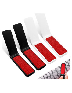 Cepillos de Lint Plegables Kerros 4-Pack - 2 Blancos y 2 Negros