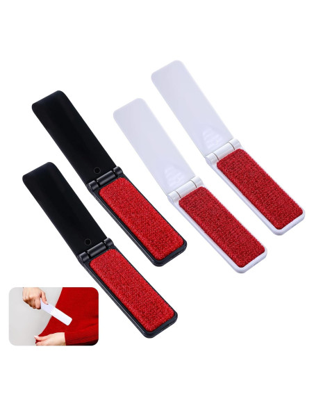 4 Cepillos Quitapelusas Plegables Tyqour para Ropa y Muebles
