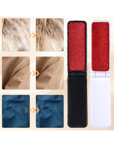 4 Cepillos Quitapelusas Plegables Tyqour para Ropa y Muebles