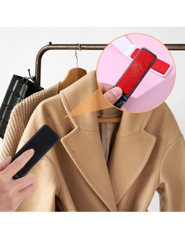 4 Cepillos Quitapelusas Plegables Tyqour para Ropa y Muebles