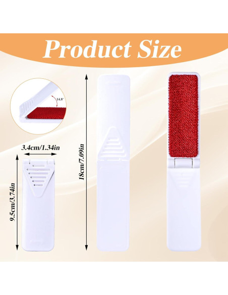 4 Cepillos Quitapelusas Plegables Tyqour para Ropa y Muebles