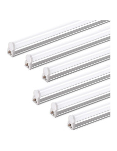 Barrina 6 Lámparas LED T5 1.2m 20W 2200lm Luz Blanca 6500K