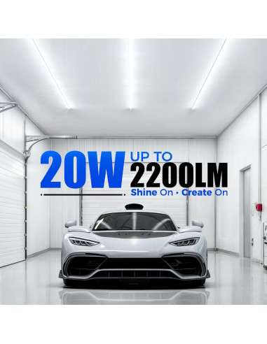 Barrina 6 Lámparas LED T5 1.2m 20W 2200lm Luz Blanca 6500K