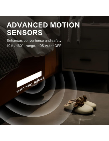 Luces de Sensor de Movimiento GARTO 39.9 cm LED Recargables